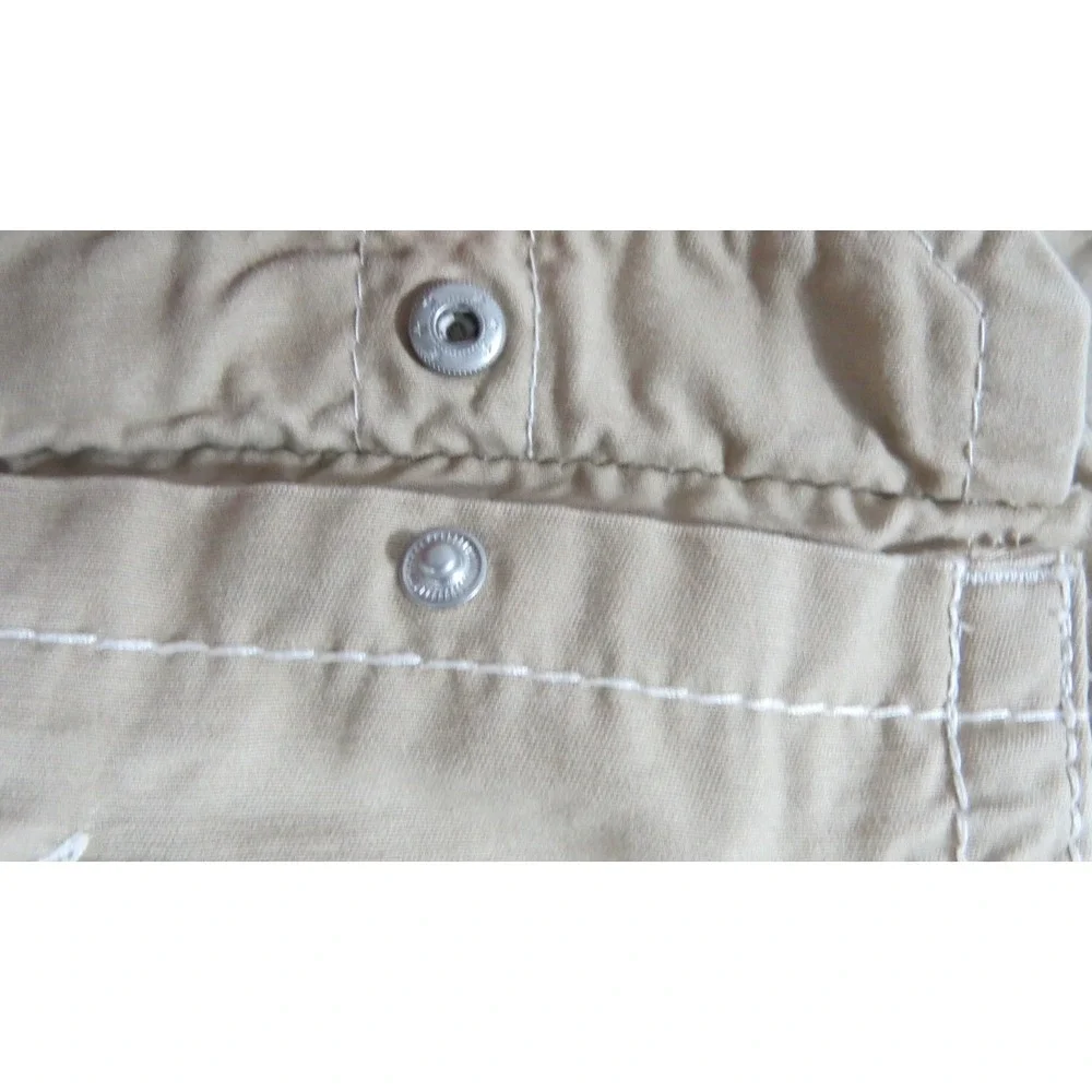 True Religion‎ Big T Non Denim Cargo Pants Khaki 34x31 Men Workwear Utility Rope